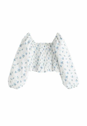 SHIRRED  REGULAR FIT - Bluse - blue ditsy