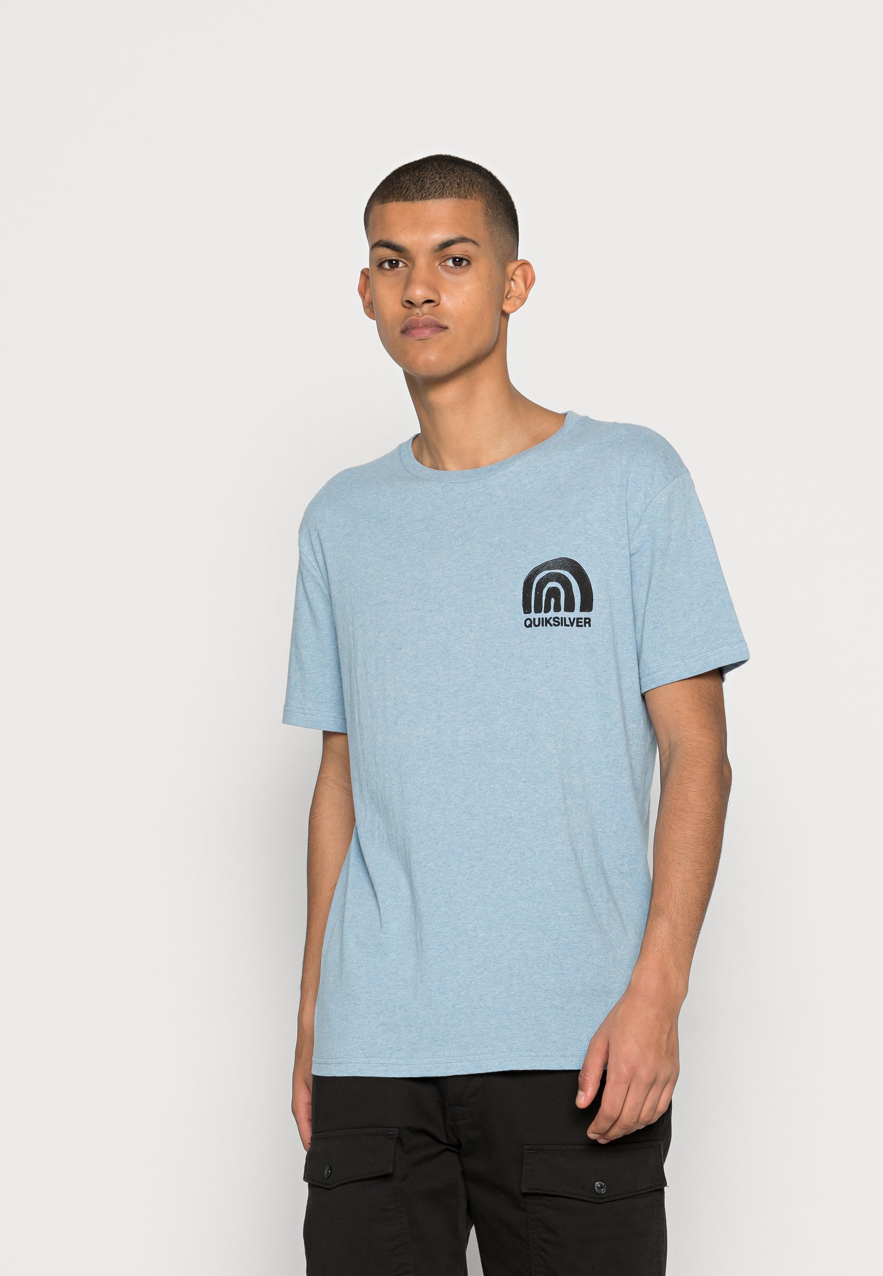 Quiksilver Groove Short Sleeve T-Shirt XL Faded Denim Heather Male