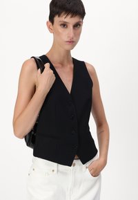KARL LAGERFELD TAILORED WAISTCOAT - Strukirani kaput - black