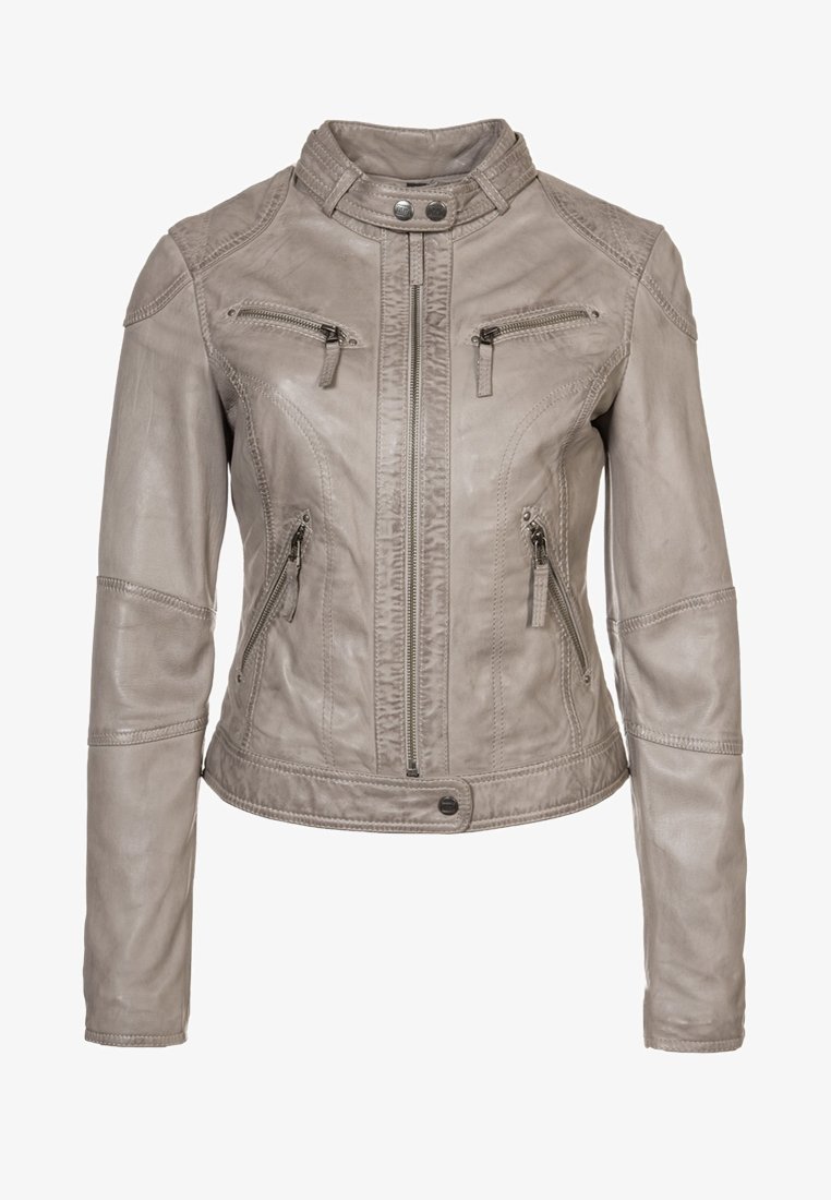 Oakwood Veste en cuir grey/gris (Seconde main) ZALANDO