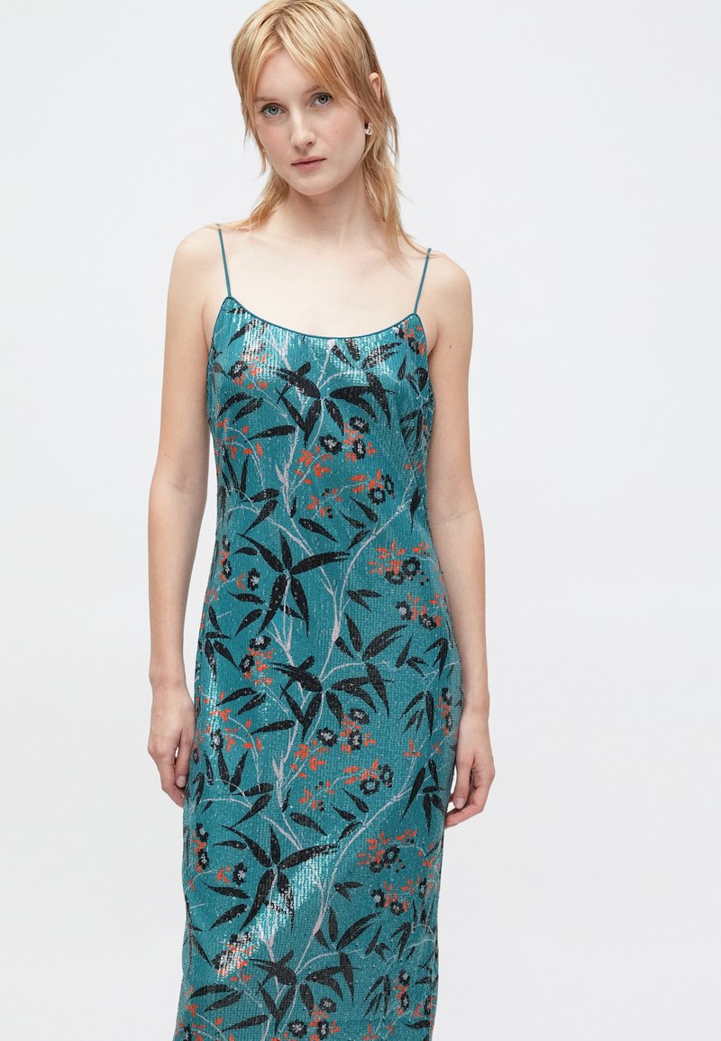 diane von furstenberg blue sequin dress Diane von Furstenberg JANE SLIP DRESS - Cocktail dress / Party dress - blue