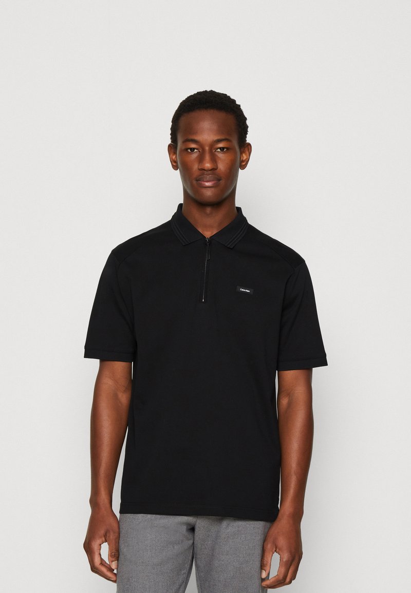 Calvin Klein Tailored TECH ZIP Polo ck black/negro Zalando.es