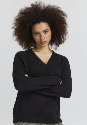 KAMARA - Strickpullover - black