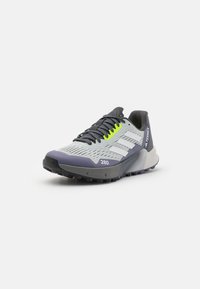 Adidas Terrex AGRAVIC FLOW 2.0 - Scarpe da trail running - silver/crystal white/lucid lemon