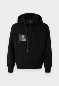 EASY BLOUSON MAN AT WORK PRINT HOODIE - Sweatshirt - black/white