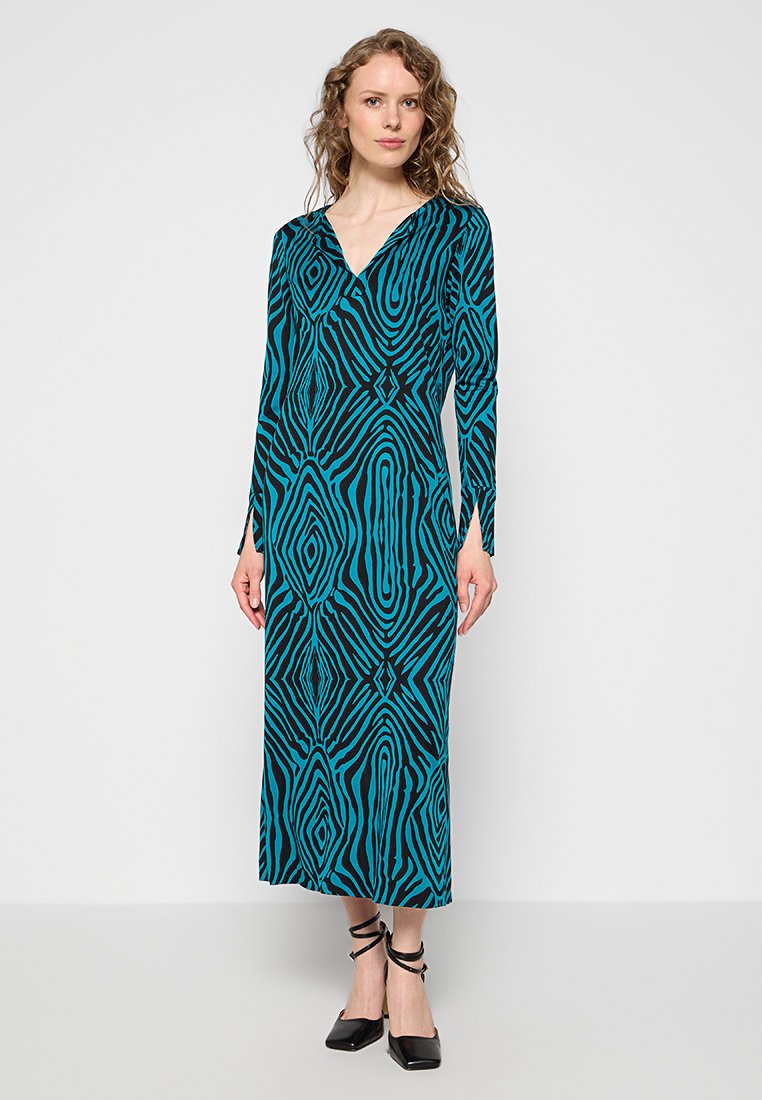 Diane von Furstenberg Blousejurk blauw Diane von Furstenberg Blousejurk blauw