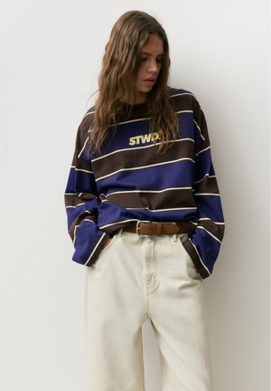 PULL&BEAR Majica z dolgimi rokavi - blue