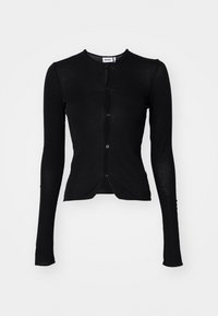 SLIM SINGLE BREASTED CARDIGAN - Strickjacke - black