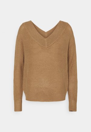 Striktrøje - light brown