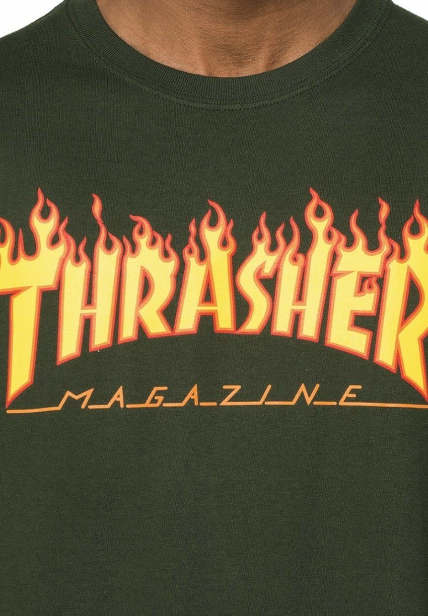 Thrasher T-Shirt print - green/grün 