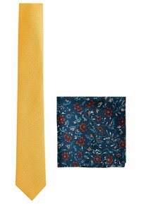 Niet geselecteerd, yellow navy blue floral