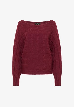 faina, Strickpullover - dunkelkirschrot