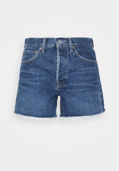 Agolde PARKER LONG SHORT - Džinsa auduma šorti - dark blue