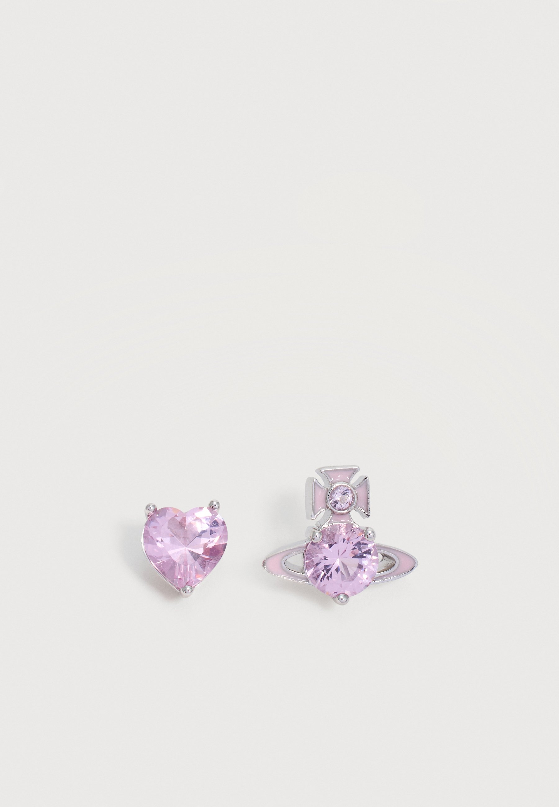 Vivienne Westwood MILLIE - Earrings - platinum-coloured/pink 