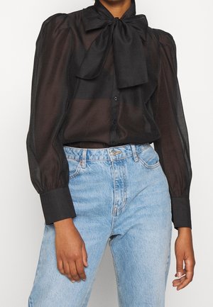 Button-down blouse - black