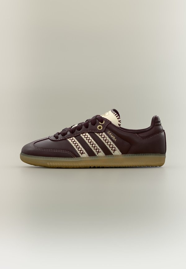 SAMBA OG UNISEX - Sneakers low - maroon/off white/gum