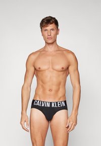 Calvin Klein Underwear HIP BRIEF 3 PACK INTENSE POWER COTTON - Slip - black/light grey heather/mediterran