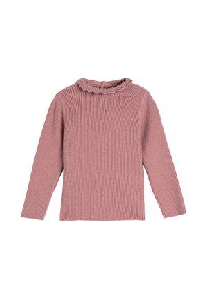 STAND NECK BACK CLOSURE LONG SLEEVE - Striktrøje - pink