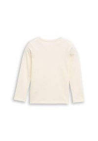 Langarmshirt in off-white, gemaakt van zachte katoen. Beschikt over een ronde halslijn en een eenvoudig, onopvallend ontwerp aan de achterkant.