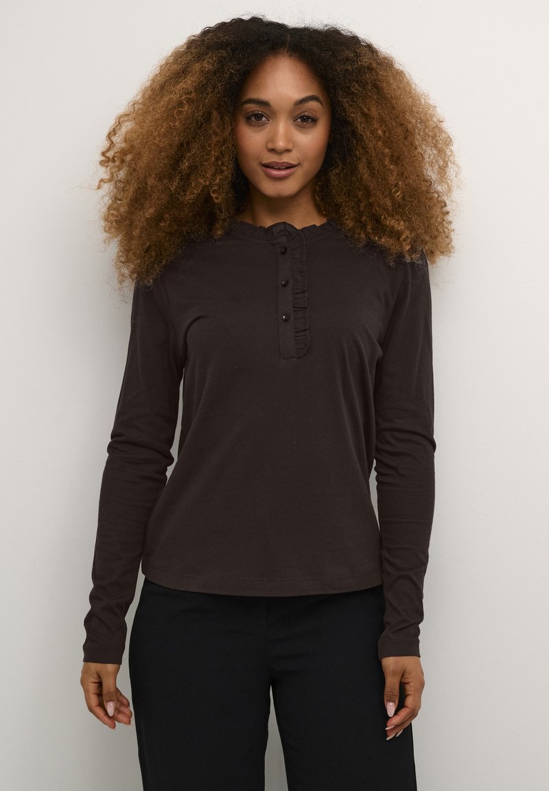Cream CRNAIA FLOUNCE  - Bluza - chocolate plum