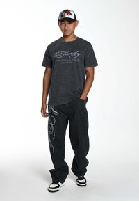 Ed Hardy MONO-FLASH-LOGO  - Camiseta estampada - charcoal