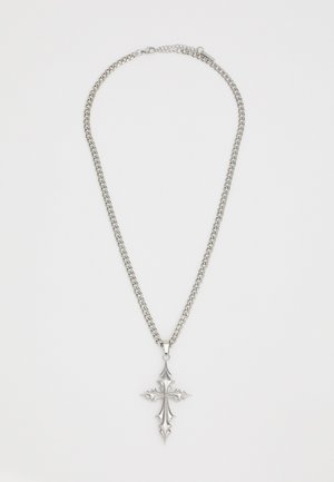 FAINZ 3 LAYER CROSS CHAIN UNISEX - Kaelakee - silver-coloured