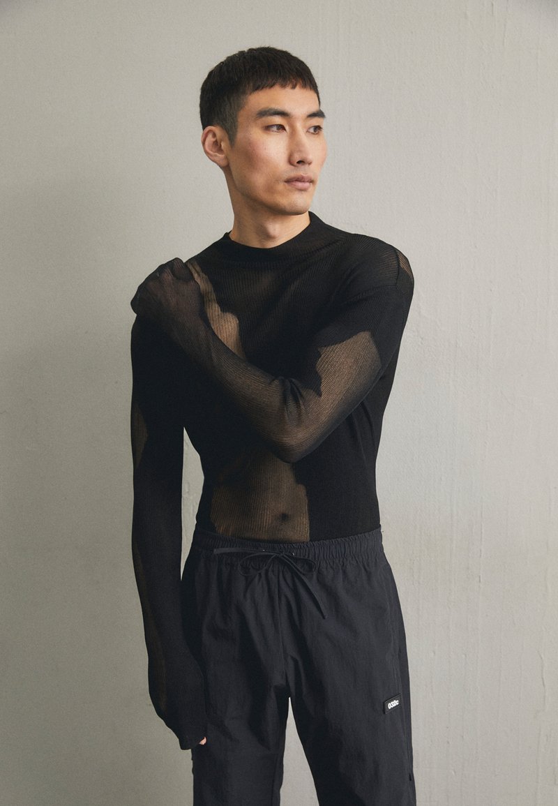 032c - TRANSPARENT TURTLENECK - Pullover - black, Agrandir
