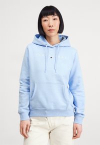 Tommy Jeans LINEAR HOODIE - Felpa - moderate blue