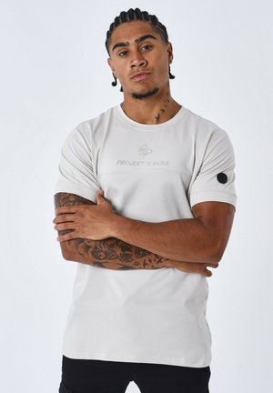 Project X Paris STYLE TECHWEAR - T-shirt imprimé - greige