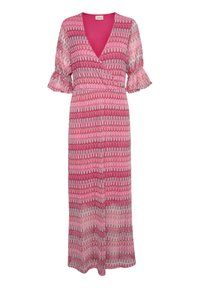 Valitud, red multicolored jacquard