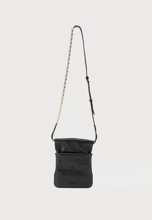 Bonastre, CLOUD POUCH WITH CHAIN UNISEX - Sac bandoulière - shiny black