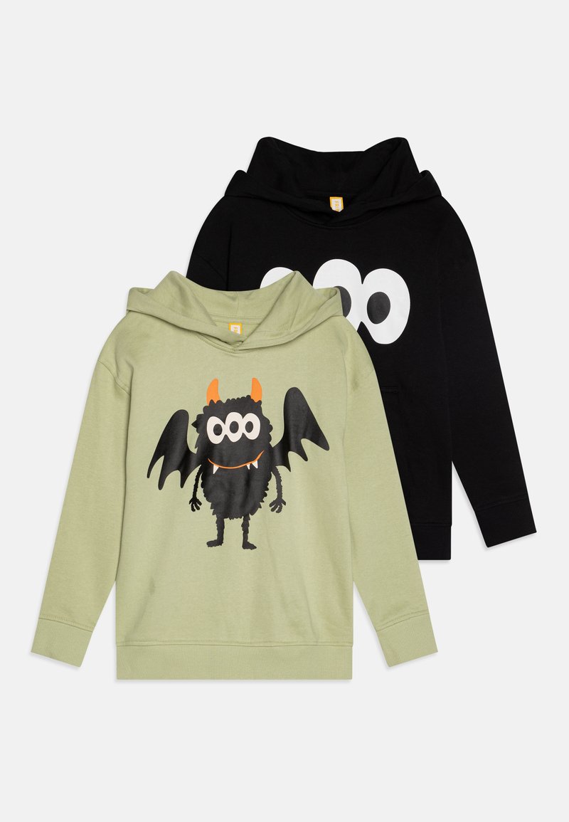 Friboo 2 PACK - Mikina s kapucňou - black/olive