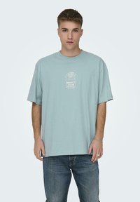 Only & Sons 2ER-SET RUNDHALS KURZARM - Print T-shirt - blau