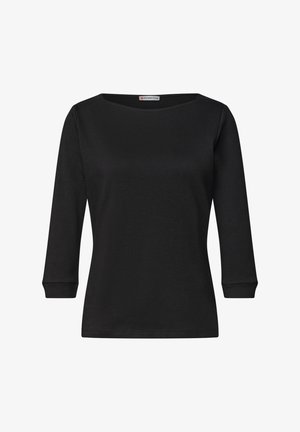 Street One, 3/4-ARM SHIRT MIT U-BOOT-AUSSCHNITT - Langærmet T-shirt - black