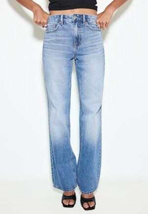 Stradivarius, D92 STRAIGHT WIDE-LEG JEANS 04891989 - Jeans a sigaretta - destroyed denim