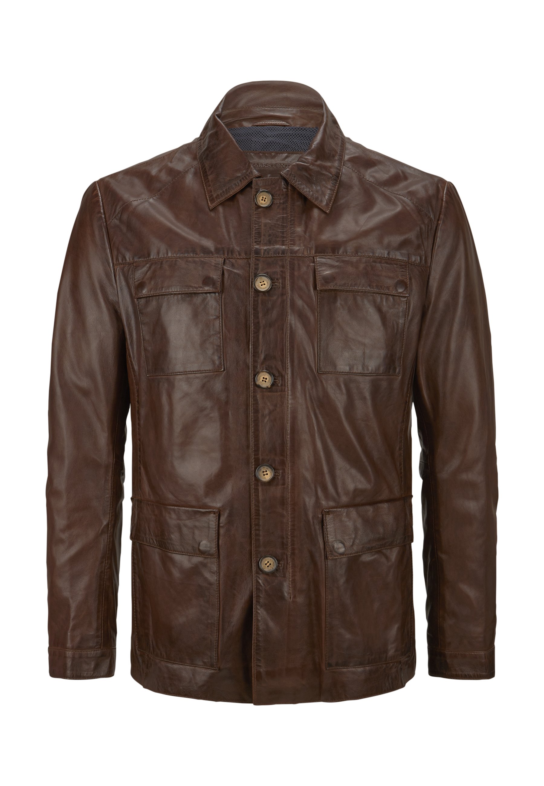 Milestone ARTURO - Leather jacket - rotbraun/brown - Zalando