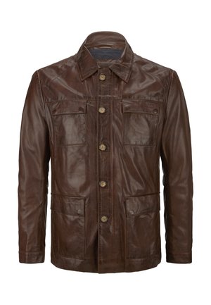 ARTURO - Lederjacke - rotbraun
