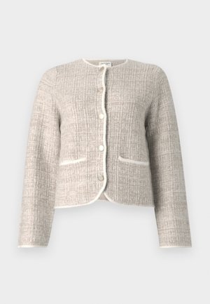 Abercrombie & Fitch Novelty Button Tweed-Inspired Sweater Jacket - Ľahká bunda - neutral melange