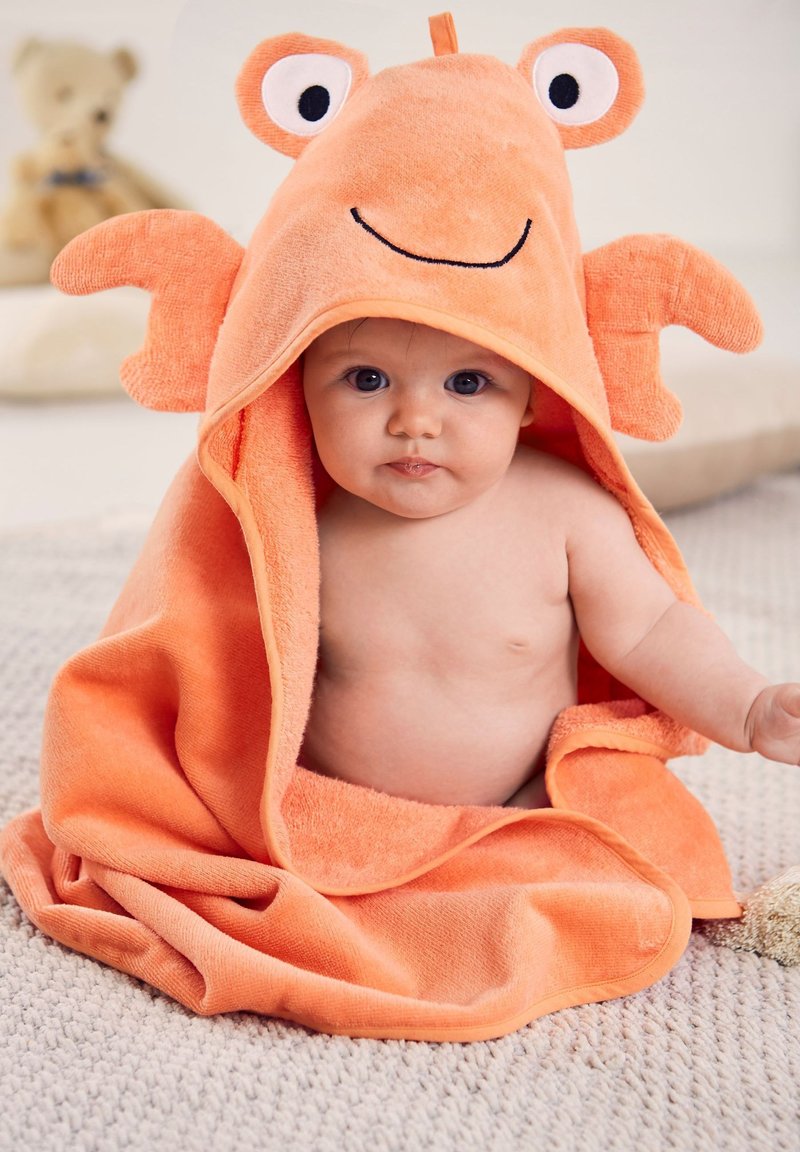 JoJo Maman Bébé HOODED FOX STANDARD - Telo da bagno - crab