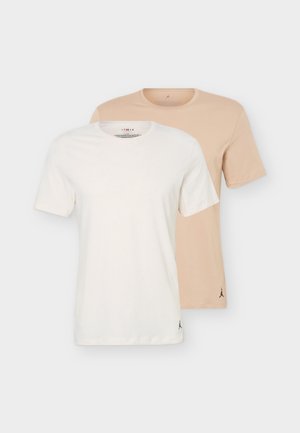 Jordan, FLIGHT BASE TEE 2 PACK - Βασικό μπλουζάκι - off-white/beige