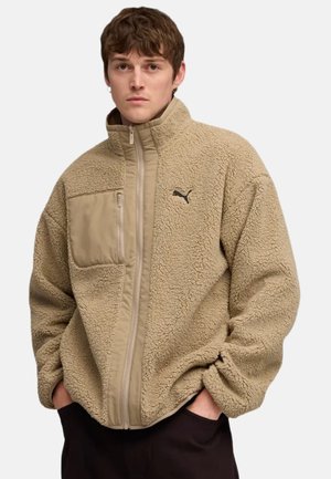 REVERSIBLE HYBRID - Giacca in pile - mottled beige