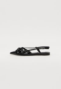 DAZZLED - Takaa avoimet ballerinat - black