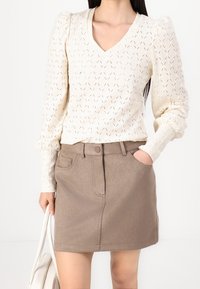 Pieces Långärmad tröja - off-white