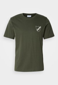SHIELD - T-shirts basic - forest green ivory