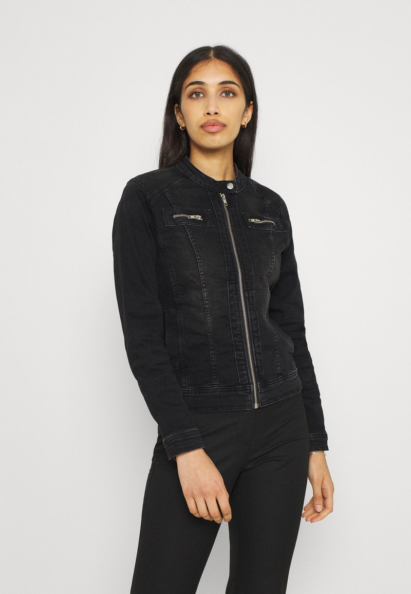 ONLY ONLTIA BANDIT BIKER JACKET Veste en jean black denim/denim