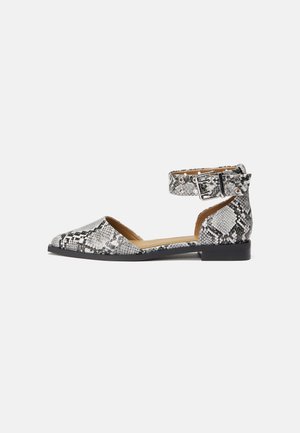 Ballerina med ankelstøtte - black/white
