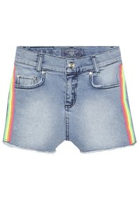 Blue Effect GIRLS HIGH WAIST STREIFEN - Farkkushortsit - light blue
