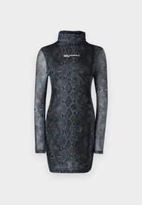 REPTILE SHORT DRESS - Egyenes szabású ruha - black