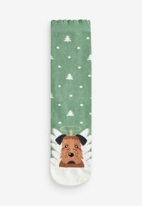Next CHRISTMAS PATTERN 4 PACK.  REGULAR FIT - Strømper - nativity dogs