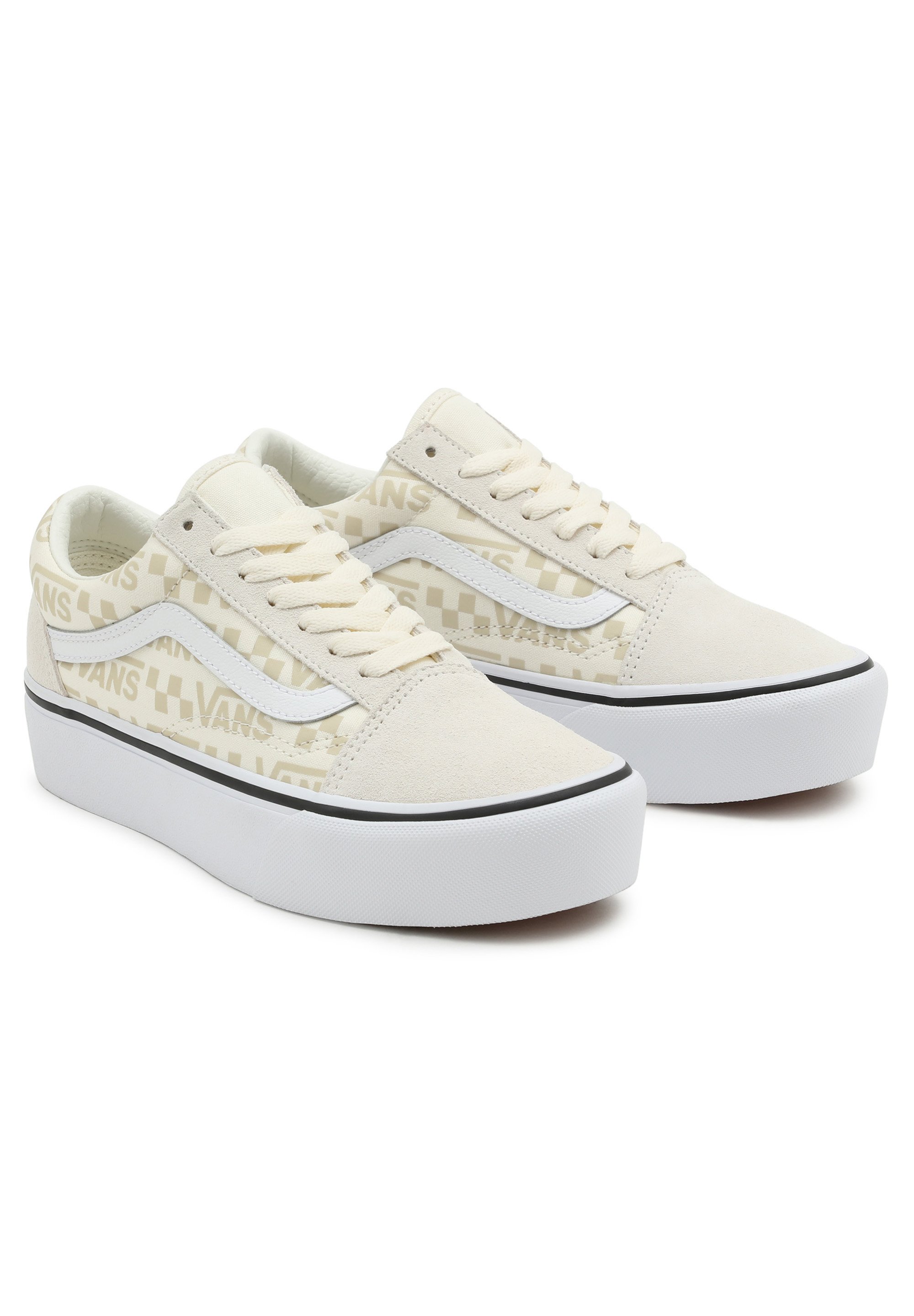 vans ua old skool platform sneaker low marshmallow